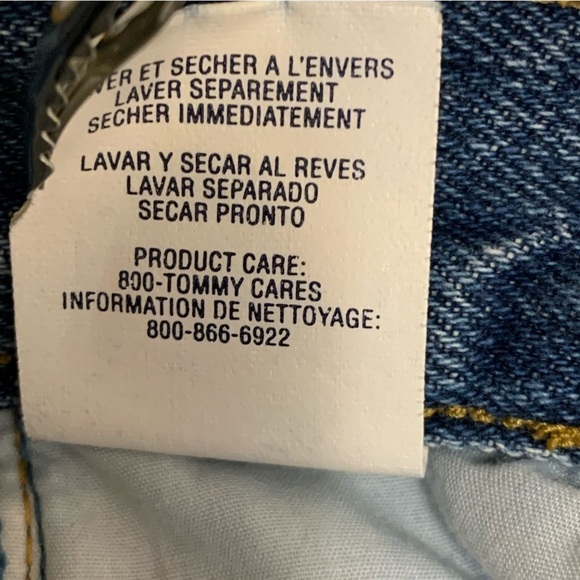 💰Tommy Hilfiger Denim Mini Skirt with Raw Hem   - Size 11 - Picture 8 of 9